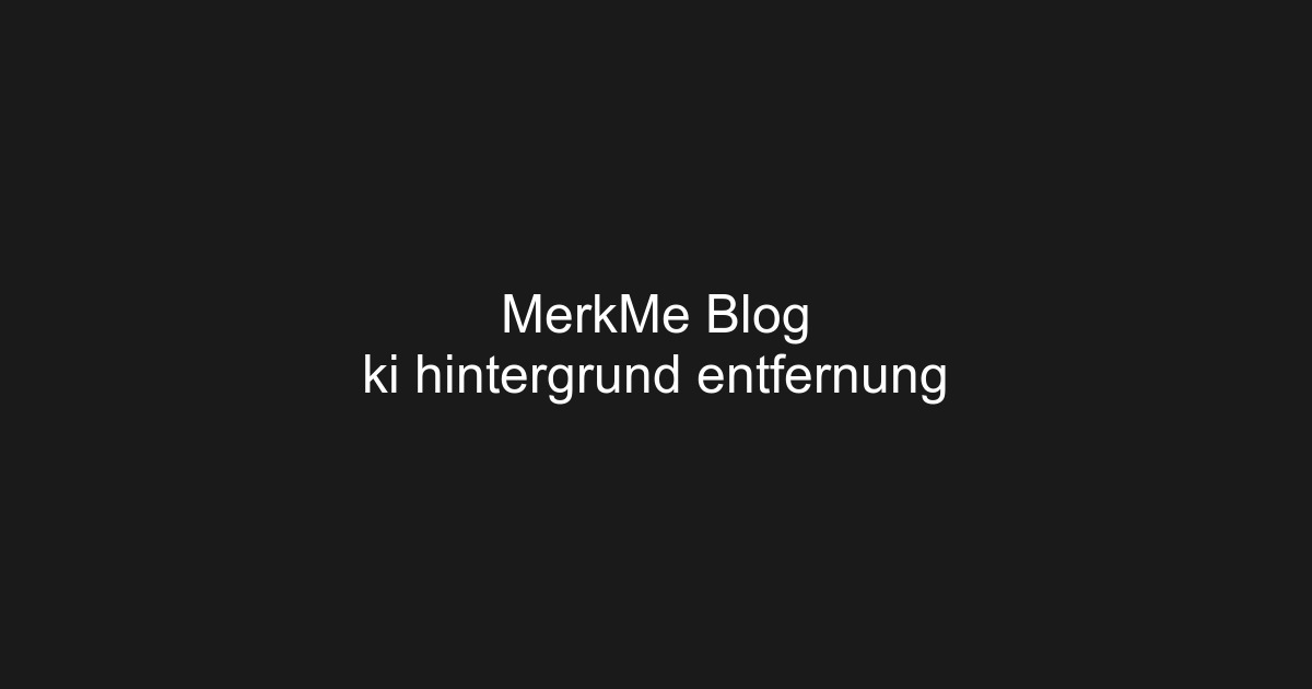 KI-gestützte automatische Hintergrundentfernung bei Produktfotos in Echtzeit